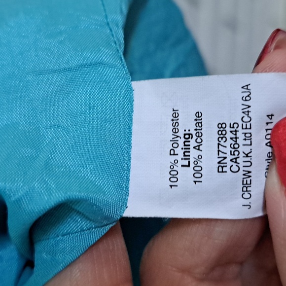 J. Crew Blue Sleeveless Lined Pleated Dress. Size 8 NWOT - Picture 10 of 11